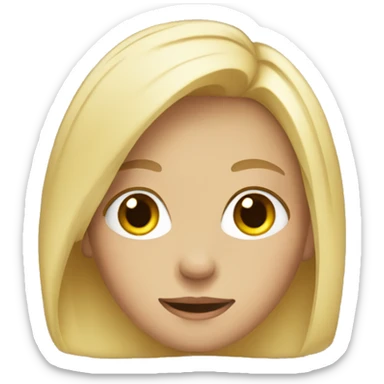 blond girl sticker