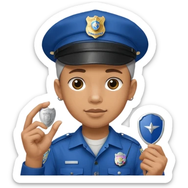 Ragazzo con cappello Nike mulatto che col Police in su sticker