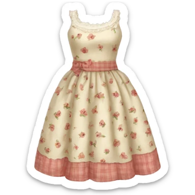 Cottagecore dress sticker
