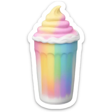 Rainbow pastel shake  sticker