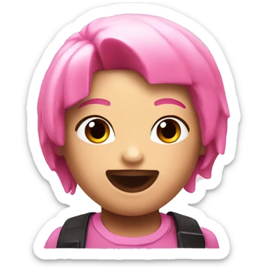 Cute pink Roblox logo  sticker