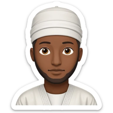 black Muslim men sticker