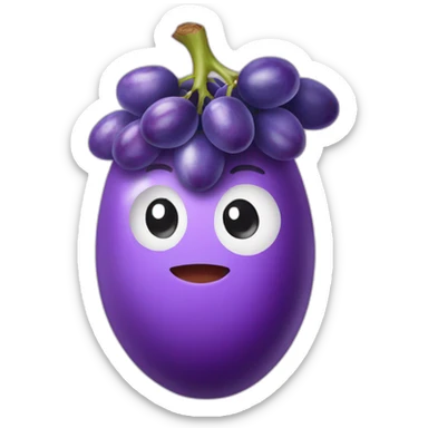 grape flavored egg sticker