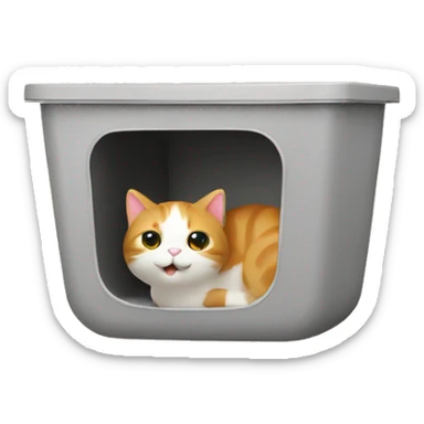 Cat litter box sticker