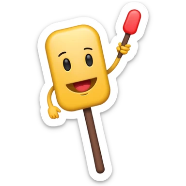 humorous mischievous stick character with playful irreverent expression, light and suitable for general use sticker