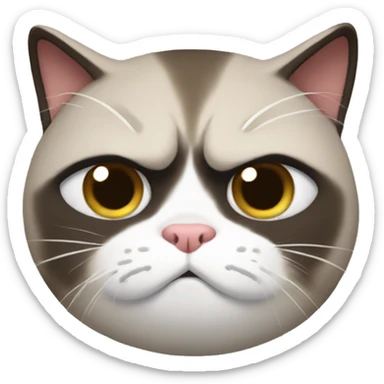 Pat on the head grumpy cat sticker