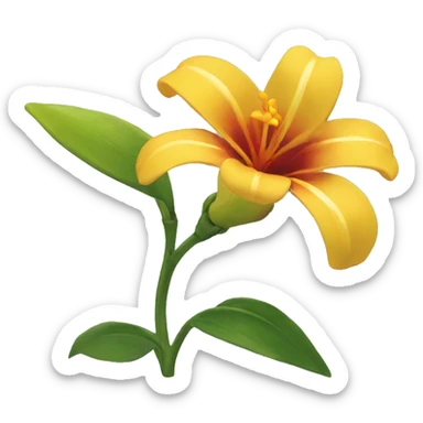 Hazme una azucena de flor sticker