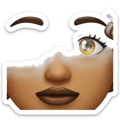 brown lipgloss sticker