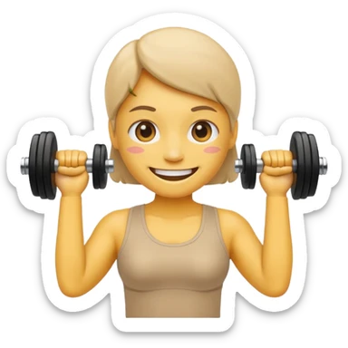 beige Gym Wellness Emoji sticker
