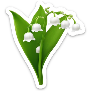 Lily of the valley flower  sticker