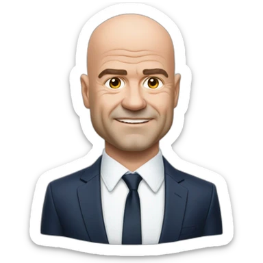 Gianni infantino qui fait du stop sticker