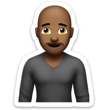 Guy with his hands on his hips, face interrogative sticker