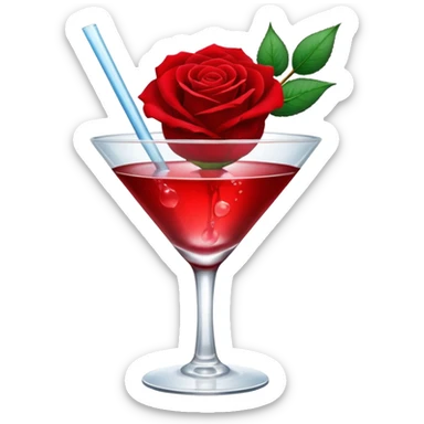 🍸+🍹🖤+🌹 sticker