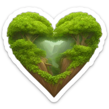 Nature heart sticker