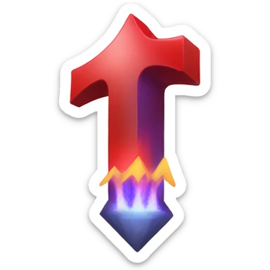 Aura level with a red arrow pointing down sticker