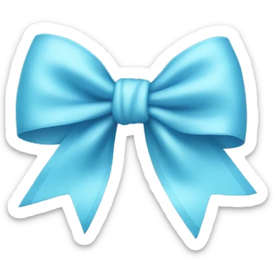 Light blue bow sticker
