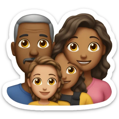 Father. Mother. 3 daughters sticker