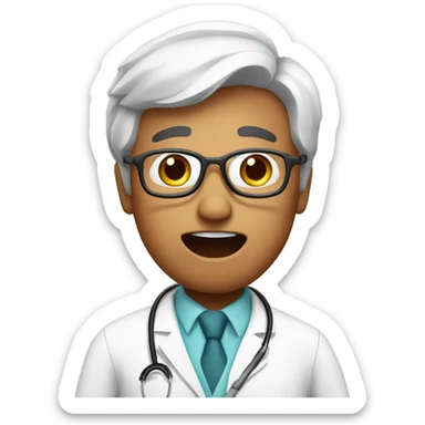Surprised doctor  sticker