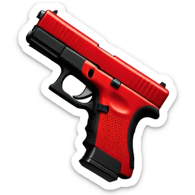 Red and black glock  sticker