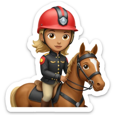 horse riding sticker