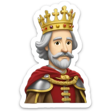 Le roi Charlemagne qui écrase avec le pied Henri IV sticker