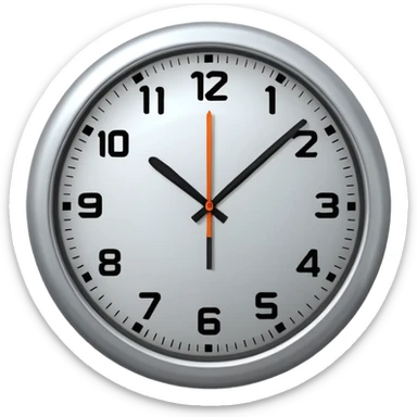 clock showing 7 am
 sticker