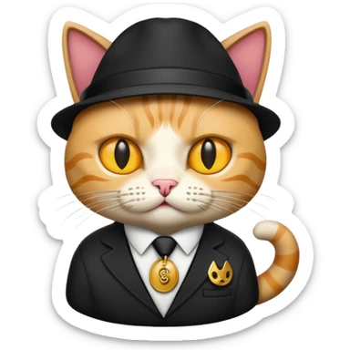 cat gangsta sticker
