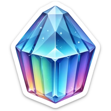 A big crystal (no background)(The crystal has many colours) sticker