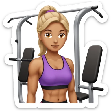 Chica en gimnasio sticker