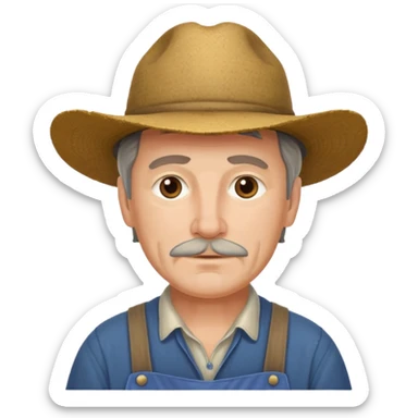 Puritan farmer male middle age sticker