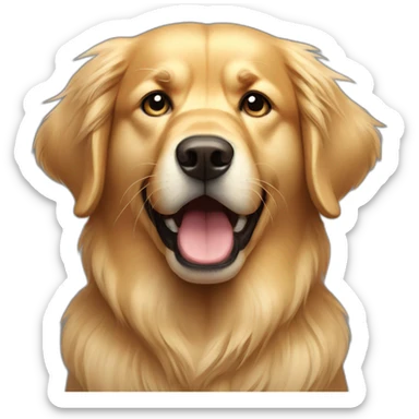Angry golden retriever sticker