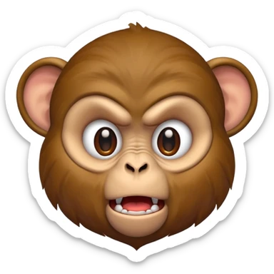 Chango con cara de enojado  sticker