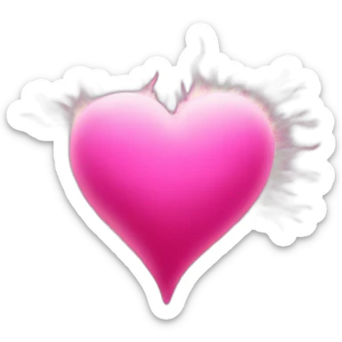 a heart that is surrounded by pink fire sticker