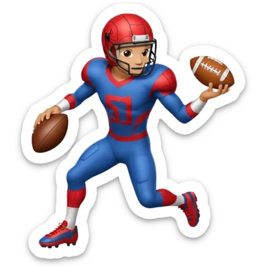 Spiderman playing football sticker