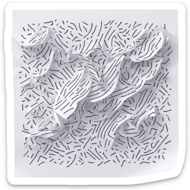 A piece of paper covered in chaotic, random black scribbles. The lines are so dense that most of the paper looks almost black from over-scribbling. Drawn with a pen or pencil sticker