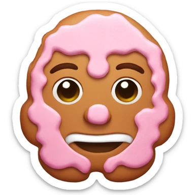 Pink gingerbread sticker