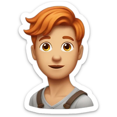 Garçon roux qui court sticker