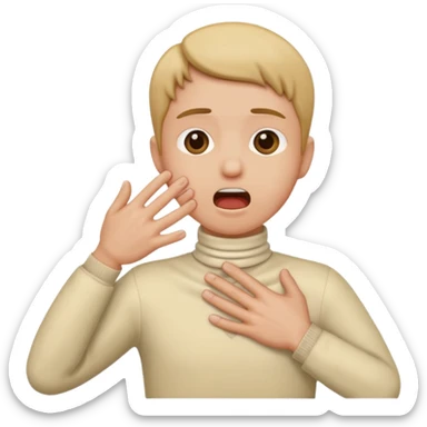 Choking with hands sticker