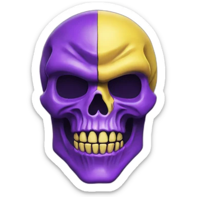 skeletor yellow and purple sticker