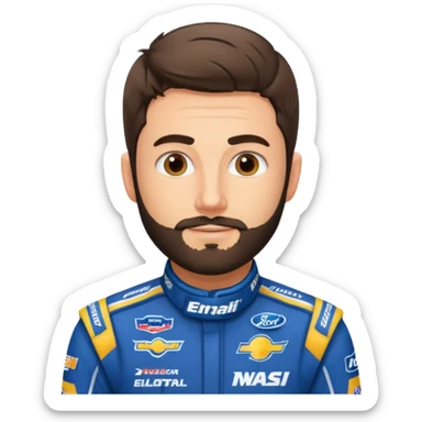 chase elliott nascar driver with stubble beard sticker