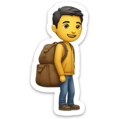 Homme porte un sac sticker
