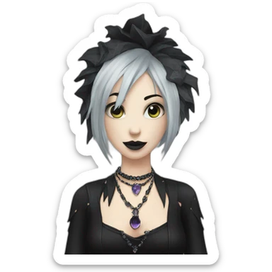 goth jewelry sticker