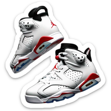 Air jordan 6 white sticker