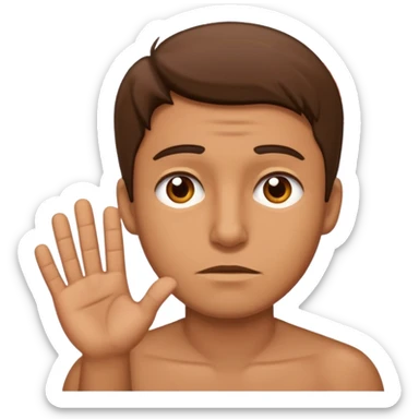 A man saying no with a nonchalant look sticker