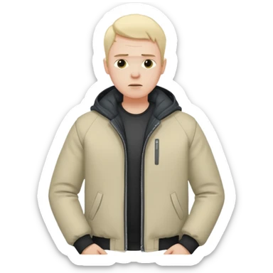 no me gusta el frio emoji hombre de torzo iOS agarrandose sticker