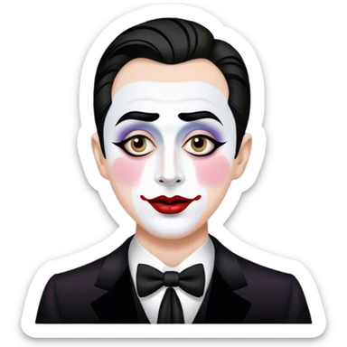 Emce from cabaret alen cumming white face  sticker