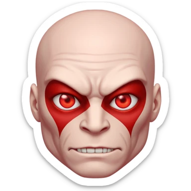 red mutant human sticker