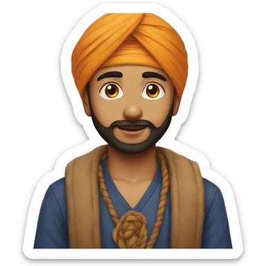 Sikh Boy with Tilak on sticker
