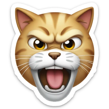 Angry cat sticker