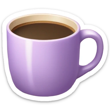 light purple cup of coffee, standing on a beige open Book, aesthetic, cozy  sticker